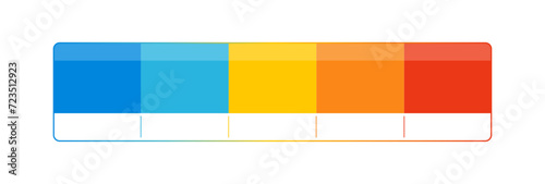 5色のシンプルな図表のテンプレート - 明るい色のインフォグラフィック photo