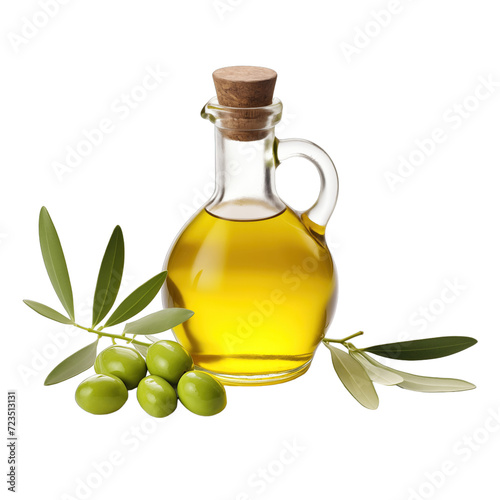 fresh raw organic olive leaf oil in glass bowl png isolated on white background with clipping path. natural organic dripping serum herbal medicine rich of vitamins concept. selective focus