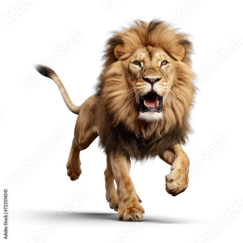 Lion running on transparency background PNG