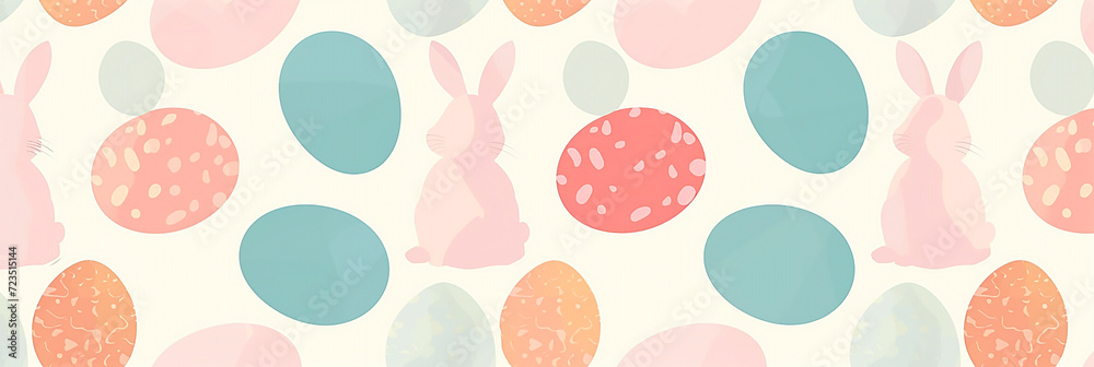 Clip art of an Easter egg and a rabbit in pastel colors. Clip art of an Easter egg and a rabbit in pastel colors.