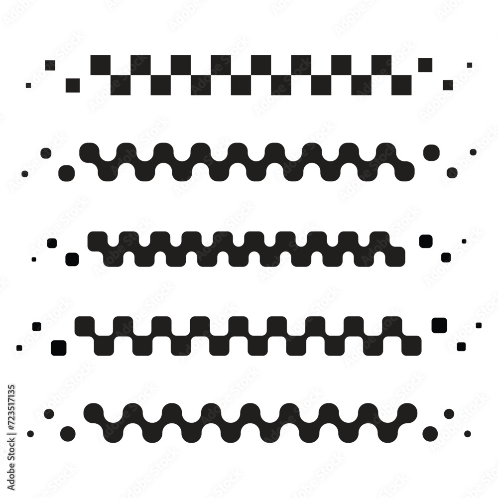 Obraz premium Checkered flag two rows lines
