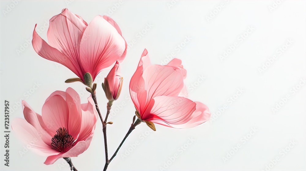 Fototapeta premium Magnificent Magnolia Blooms Background
