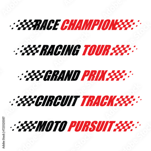 Race track sport flag decals