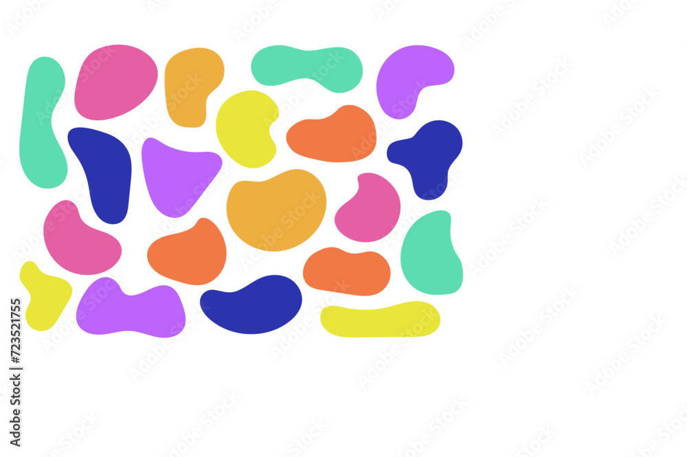 Colorful abstract shapes sticker set Colorful abstract shapes sticker set