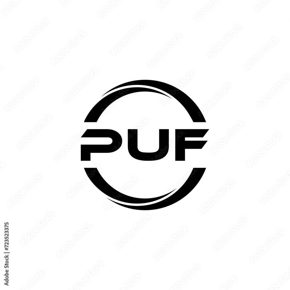 PUF letter logo design with white background in illustrator, cube logo, vector logo, modern alphabet font overlap style. calligraphy designs for logo, Poster, Invitation, etc. PUF letter logo design with white background in illustrator, cube logo, vector logo, modern alphabet font overlap style. calligraphy designs for logo, Poster, Invitation, etc.