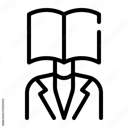 bookworm line icon