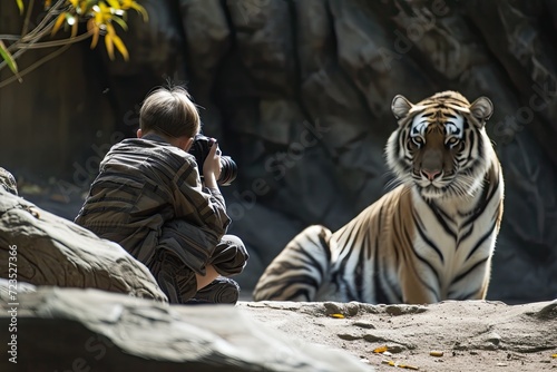 Professional photography while shooting in zoo