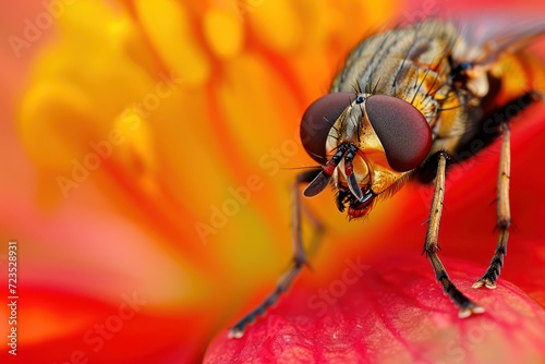 Close-up photo of an insect on a flower