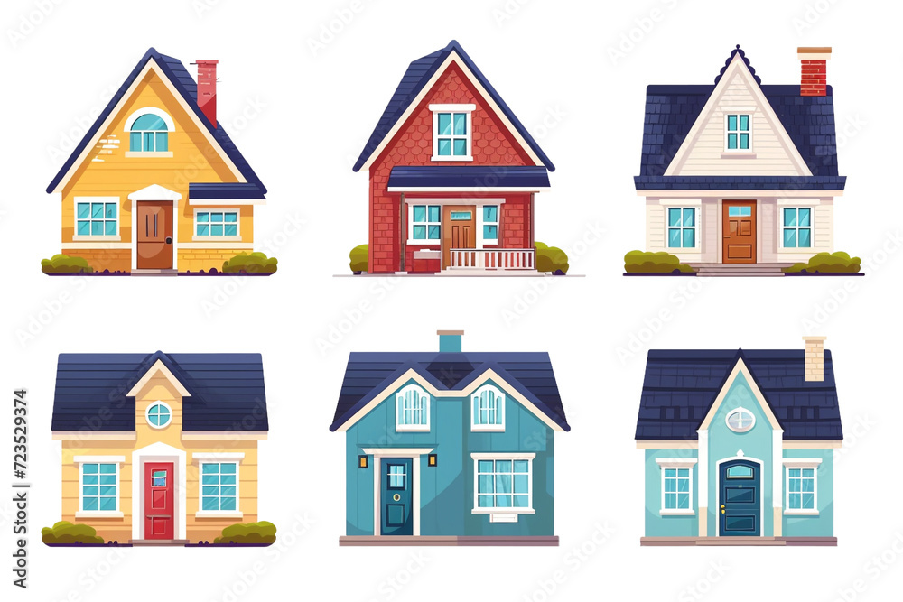 Mini house model. Real estate concept. illustration.