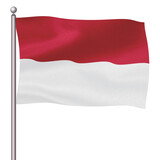 インドネシア　国　旗　ポール　アイコン