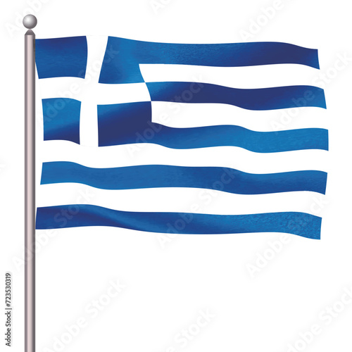ギリシア 国 旗 ポール アイコン