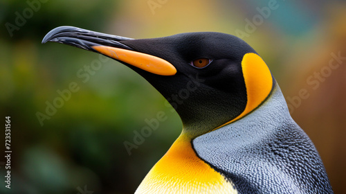 Close-up of King Penguin Head and Neck