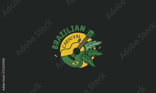 happy brazilian carnival vector illustration flat design