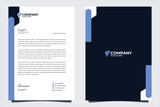 simple letterhead design template with abstract shape