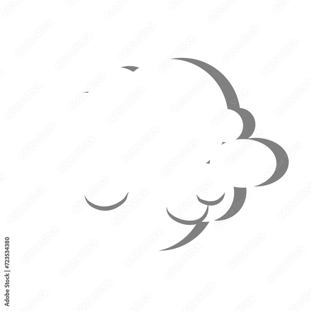 Obraz premium cartoon cloudy in a flat design. White cloud collection
