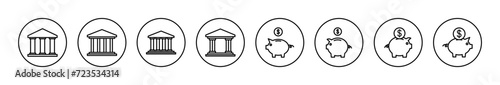 Bank icon vector. Bank sign and symbol, museum, university