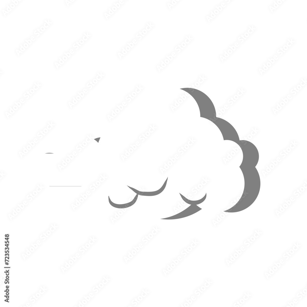 Obraz premium cartoon cloudy in a flat design. White cloud collection