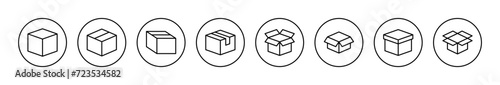 Box icon vector. box sign and symbol, parcel, package photo
