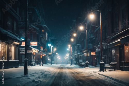 snow street at night © Muhammad