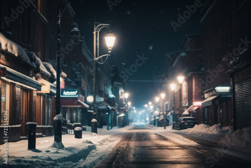snow street at night © Muhammad