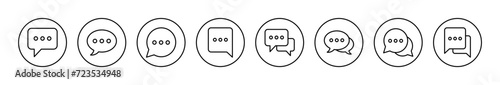 Chat icon vector. speech bubble sign and symbol. comment icon. message