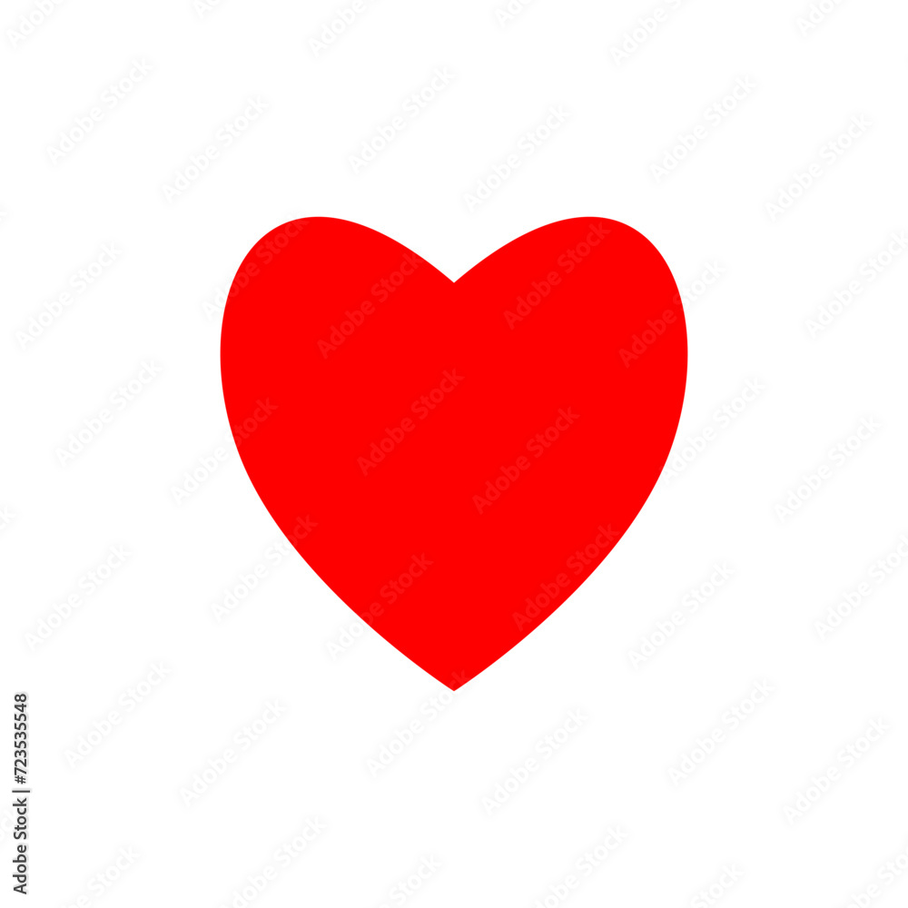 Red heart isolated on white background. Symbol of love and Valentine's Day. Vector illustration Red heart isolated on white background. Symbol of love and Valentine's Day. Vector illustration