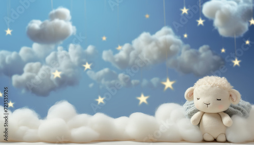 baby photography background with blue sky photo