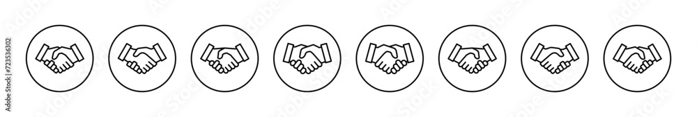 Handshake icon vector. business handshake sign and symbol. contact agreement Handshake icon vector. business handshake sign and symbol. contact agreement