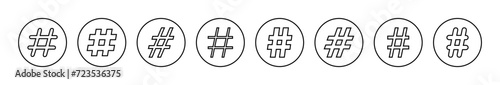 Hashtag icon vector. hashtag sign and symbol
