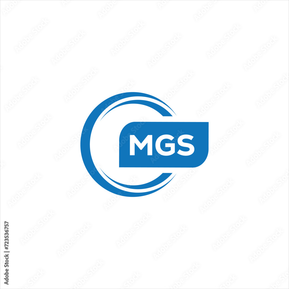 modern minimalist MGS initial letters monogram logo design
