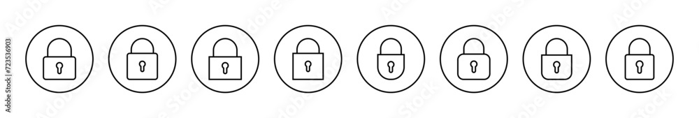 Lock icon vector. Padlock sign and symbol. Encryption icon. Security symbol - obrazy, fototapety, plakaty 