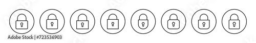 Lock icon vector. Padlock sign and symbol. Encryption icon. Security symbol