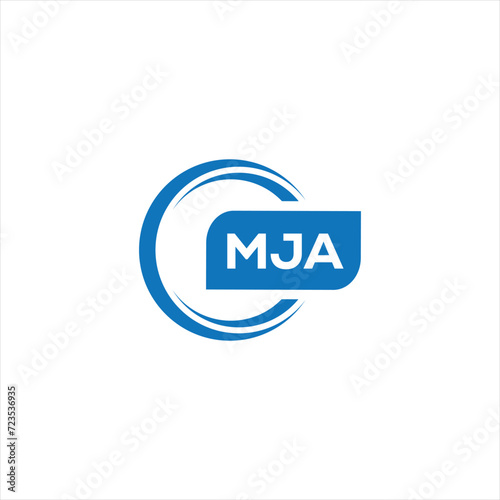 modern minimalist MJA initial letters monogram logo design photo