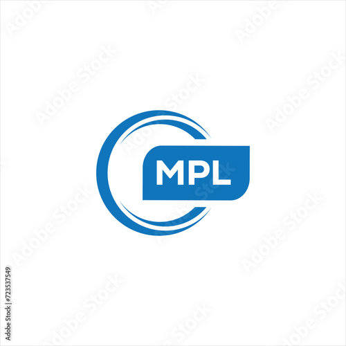 modern minimalist MPL initial letters monogram logo design © MstRomena