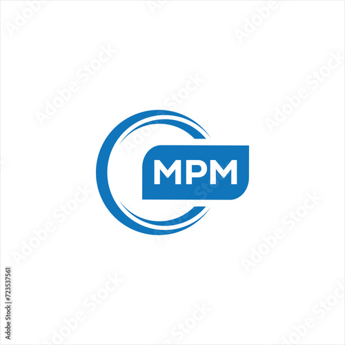 modern minimalist MPM initial letters monogram logo design photo