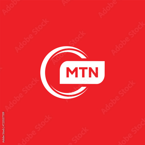 modern minimalist MTN initial letters monogram logo design photo