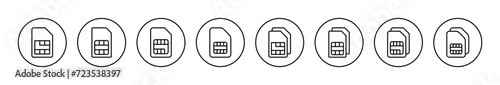 Sim card icon vector. dual sim card sign and symbol photo