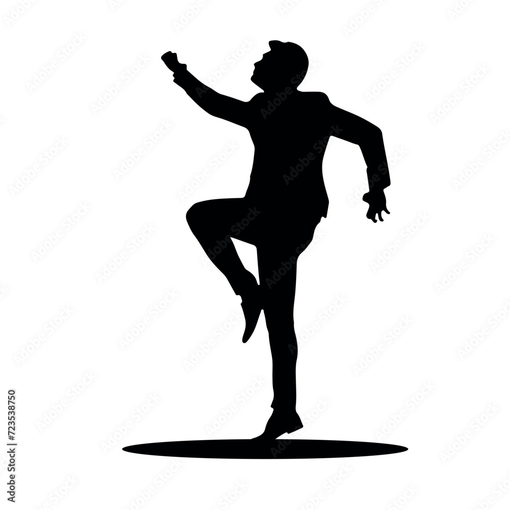 silhouette of a person dance