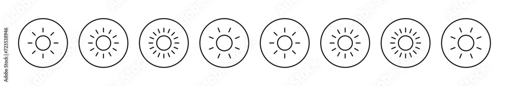 Sun icon vector. Brightness sign and symbol Sun icon vector. Brightness sign and symbol
