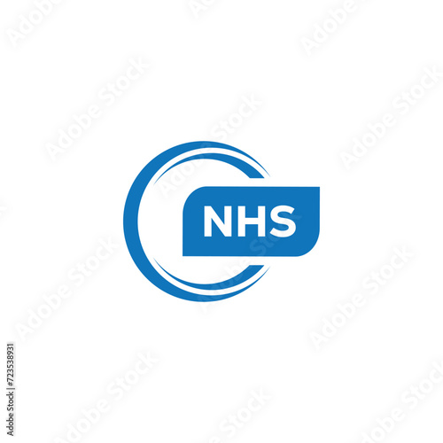 modern minimalist NHS initial letters monogram logo design photo