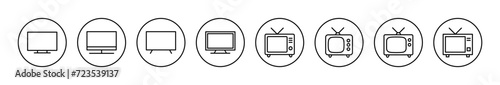 Tv icon vector. television sign and symbol