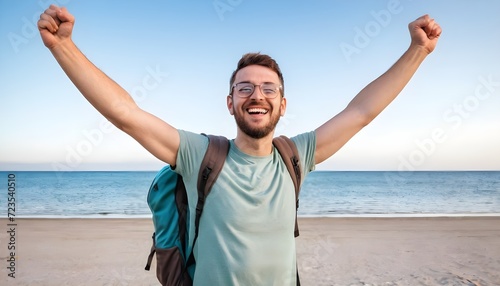 happy person on the beach