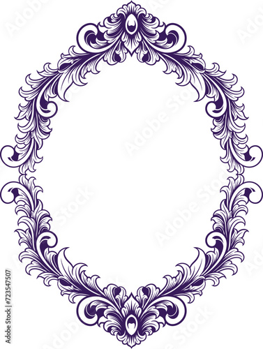 Classic vintage ornament frame vector illustration