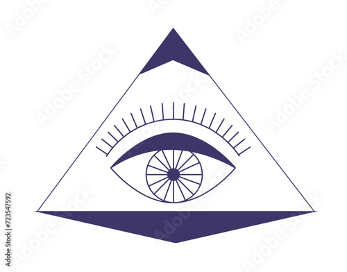 Eye of providence, all seeing masonic symbols