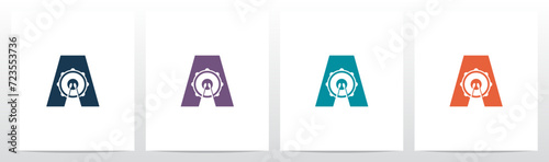 Drum Snare Stick Percussion Letter Logo Design A