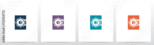 Drum Snare Stick Percussion Letter Logo Design E