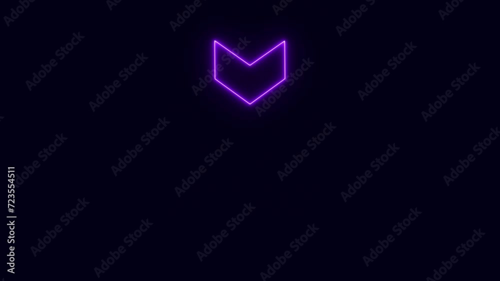 Glowing direction arrow Glowing direction arrow