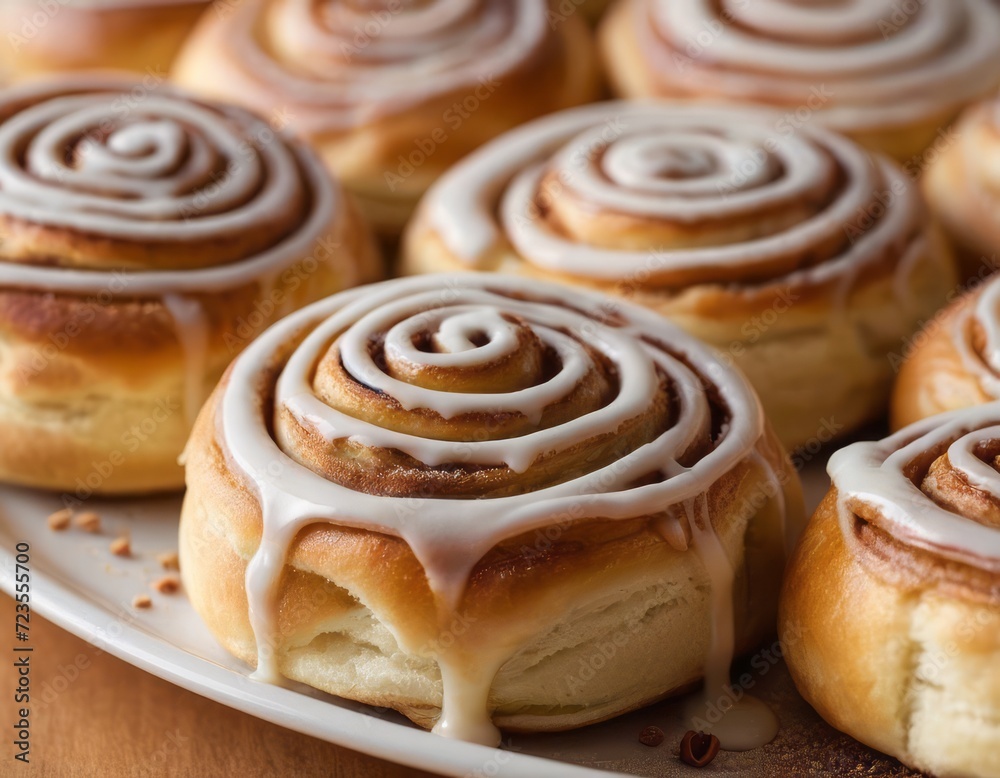Cinnamon Swirl: Fresh Baked Cinnamon Rolls with Icing Cinnamon Swirl: Fresh Baked Cinnamon Rolls with Icing