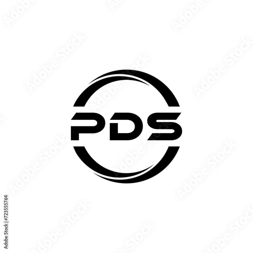 PDS letter logo design with white background in illustrator  cube logo  vector logo  modern alphabet font overlap style. calligraphy designs for logo  Poster  Invitation  etc.