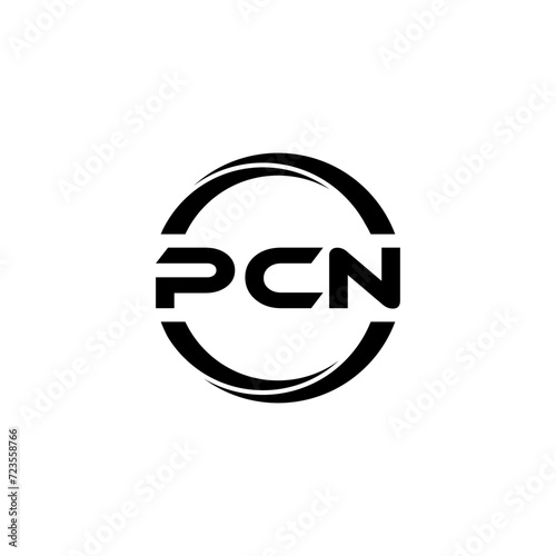PCN letter logo design with white background in illustrator, cube logo, vector logo, modern alphabet font overlap style. calligraphy designs for logo, Poster, Invitation, etc.